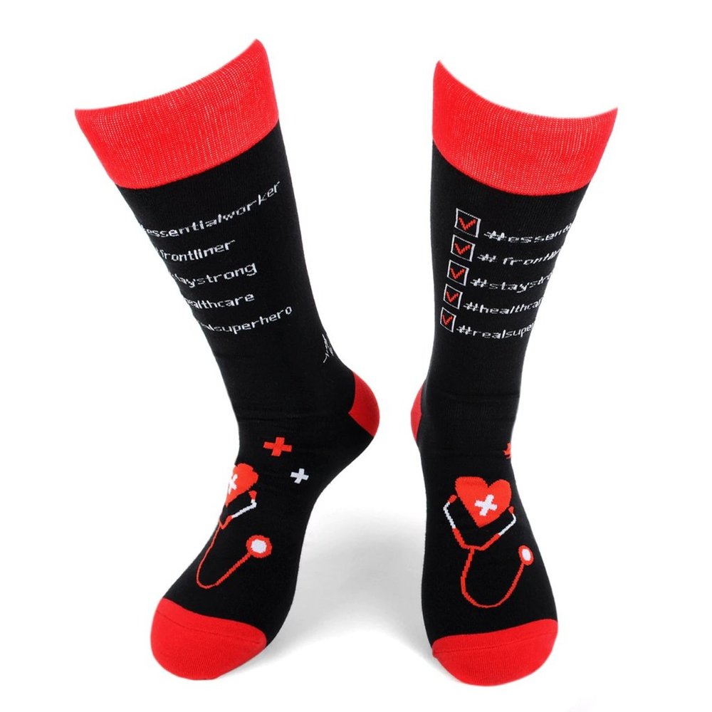 Health Care Heroes-Saving Lives- Novelty Socks S/M